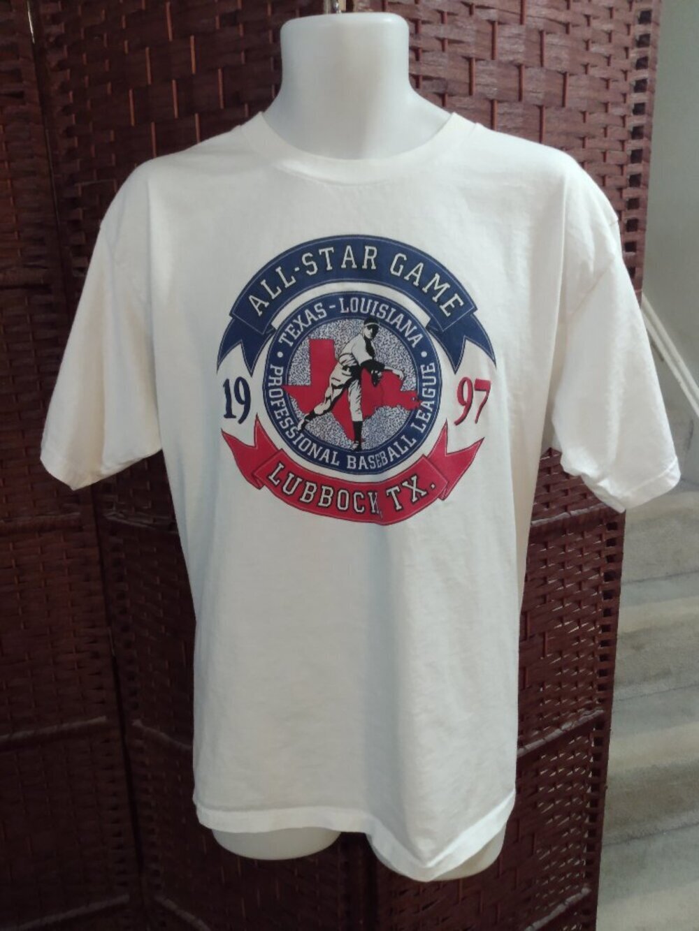 Vintage 1997 Texas Louisiana Baseball league T Shirt All Star Game XL 90s